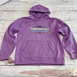 Tahquamenon Falls Michigan Hoodie, Purple Heather, Size L